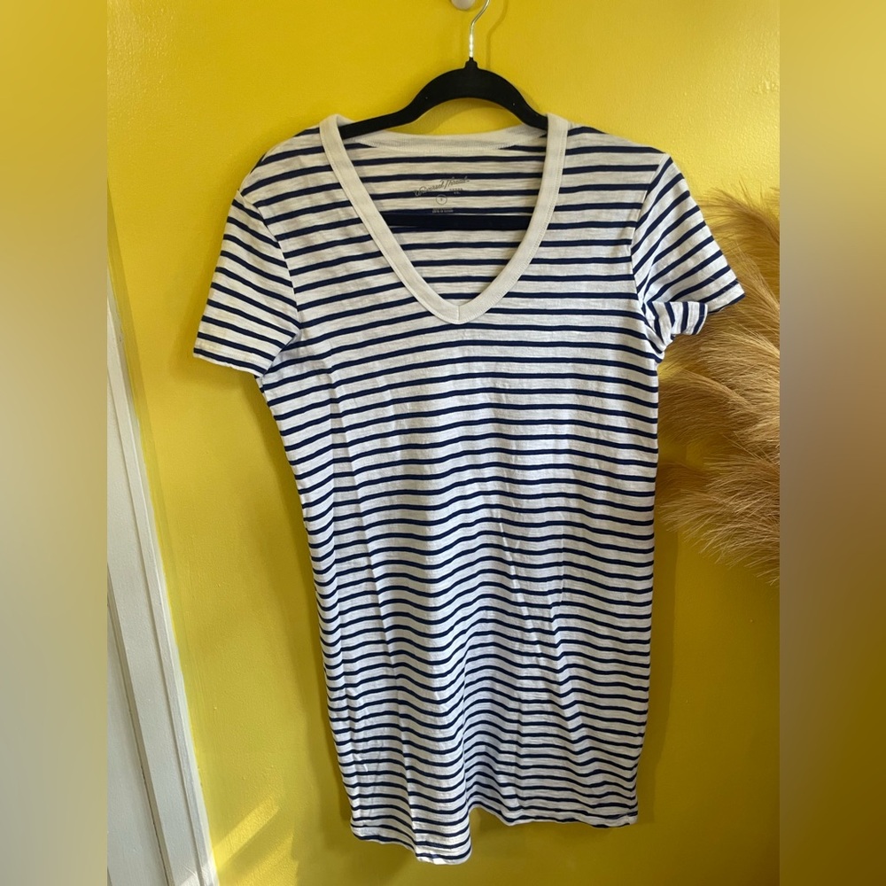 Striped V-Neck Dress